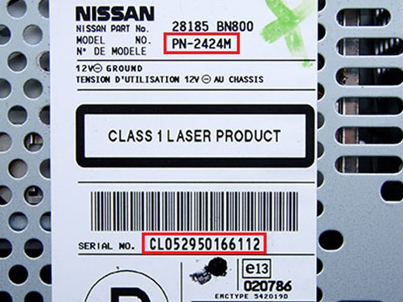 Code autoradio Nissan