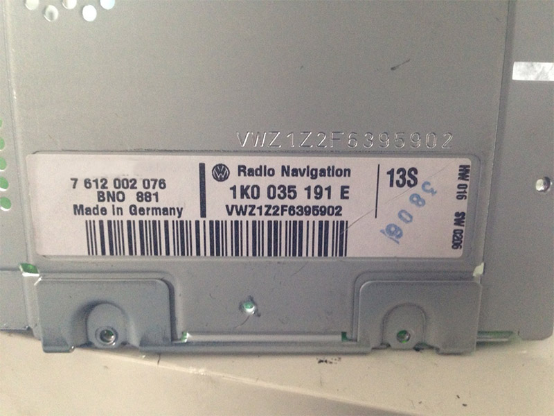 Code autoradio Volkswagen